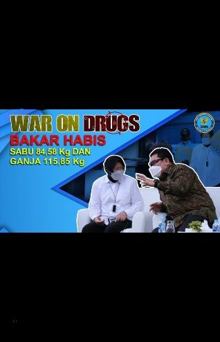 KONSISTEN, BNN BAKAR HABIS NARKOBA