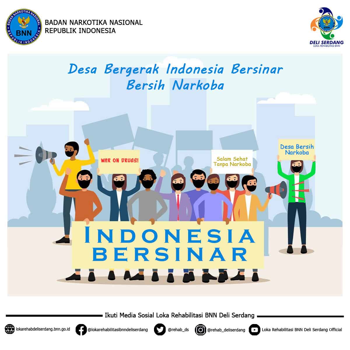 Desa Bergerak Indonesia Bersinar Bersih Narkoba Konsep Otomatis