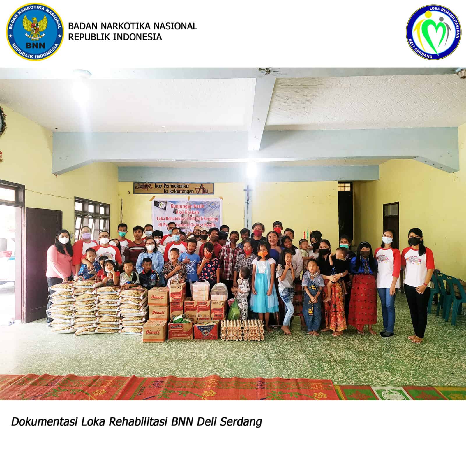 Staf Loka Rehabilitasi BNN Deli Serdang mengadakan Aksi Paskah di Panti Asuhan Gelora Kasih taf Loka Rehabilitasi BNN Deli Serdang mengadakan Aksi Paskah di Panti Asuhan Gelora Kasih