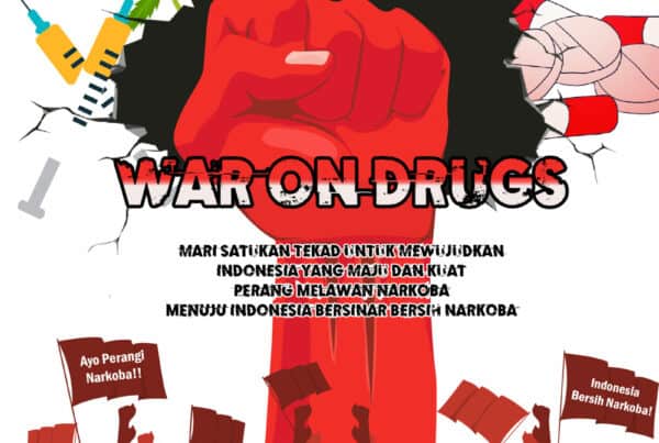 Poster War On Drugs Karya Staf Loka Rehabilitasi BNN Deli Serdang