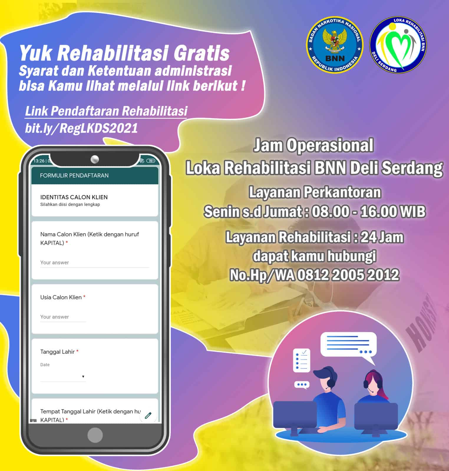 Jam Operasional Loka Rehabilitasi BNN Deli Serdang Jam Operasional Loka Rehabilitasi BNN Deli Serdang