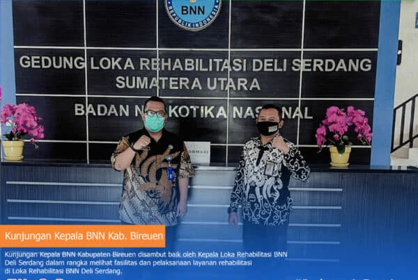 Kunjungan Kepala BNNK Bireuen di Loka Rehabilitasi BNN Deli Serdang