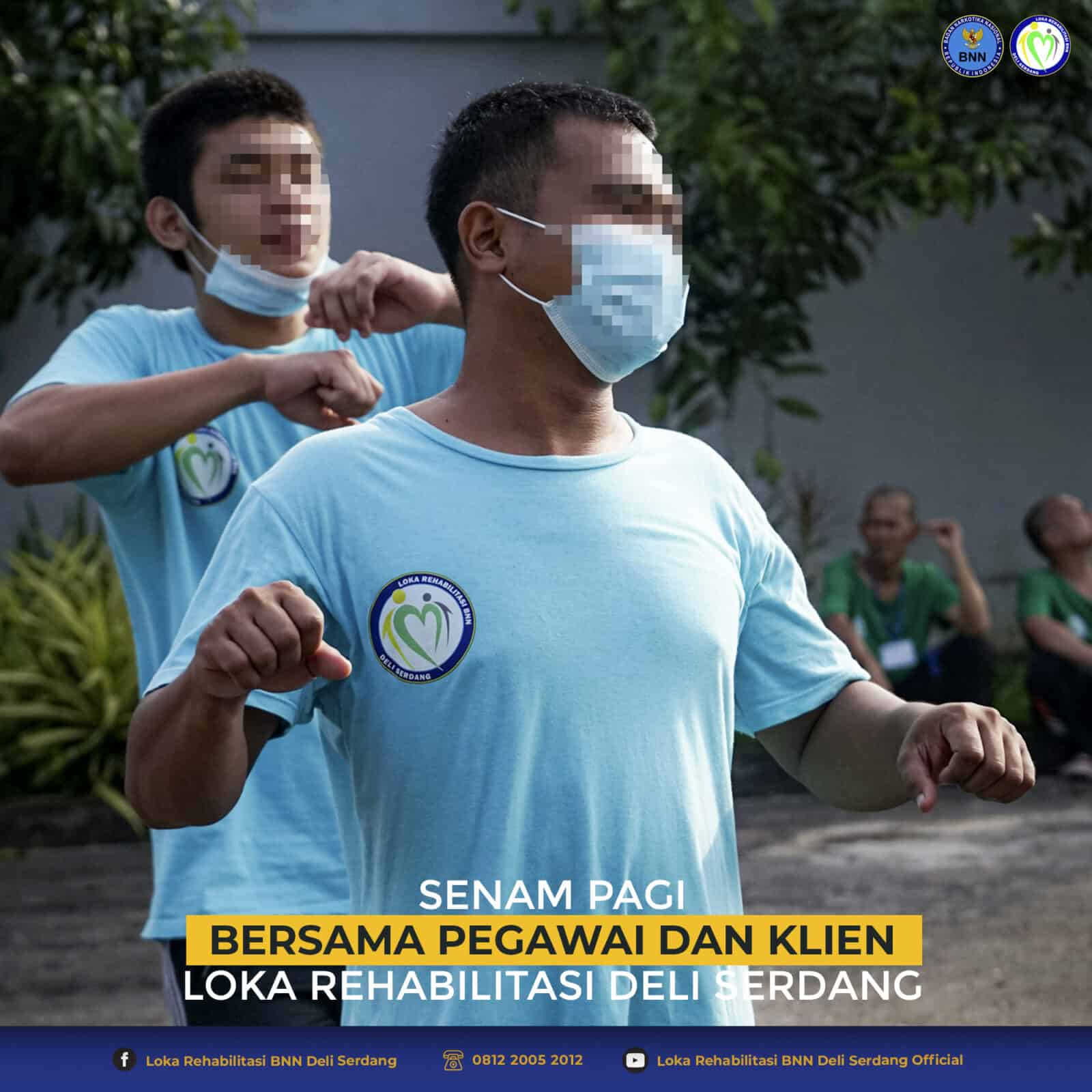 senam Pagi Loka Rehabilitasi BNN Deli Serdang