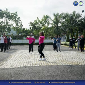 senam Pagi Loka Rehabilitasi BNN Deli Serdang