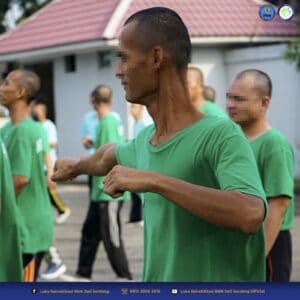 senam Pagi Loka Rehabilitasi BNN Deli Serdang