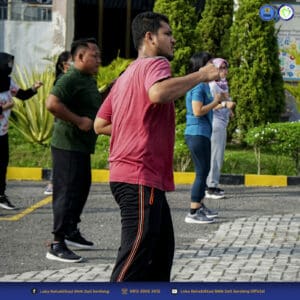 senam Pagi Loka Rehabilitasi BNN Deli Serdang