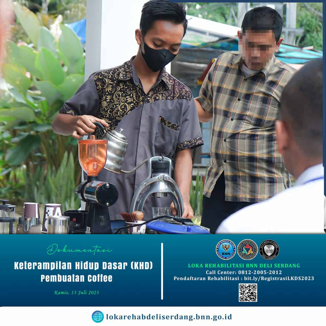 Keterampilan Hidup Dasar (KHD) Klien Loka Rehabilitasi BNN Deli Serdang belajar Pembuatan Coffee. Konsep Otomatis