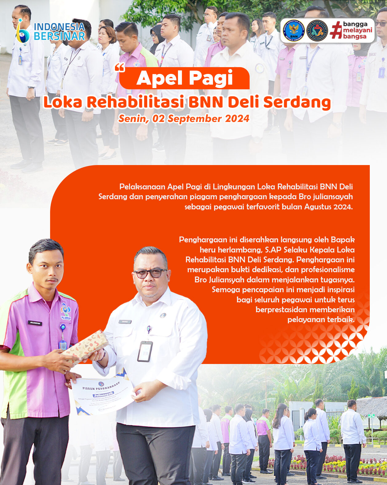 Apel Pagi Loka Rehabilitasi BNN Deli Serdang Apel Pagi Loka Rehabilitasi BNN Deli Serdang